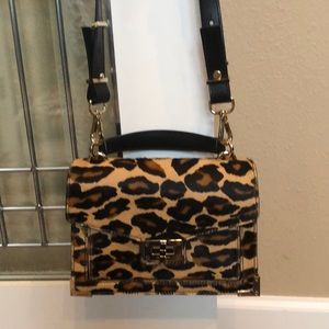 The Kooples calf hair leopard print bag